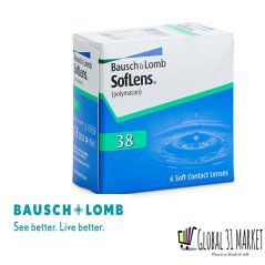 Bausch & Lomb Soflens 38 Clear Monthly Contact Lens (6 pieces / box)