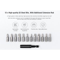 Xiaomi Electric Screwdriver 3.6V 12 Pieces S2 Bits DZN4012CN (Black)