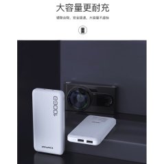 Awei Powerbank P28K 2.1A Fast Charge Dual-USB 10,000mAh (Black-White)