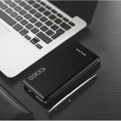 Awei Powerbank P28K 2.1A Fast Charge Dual-USB 10,000mAh (Black-White)