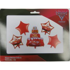 DISNEY Happy Birthday Foil Balloons Sets (Pixal Car)