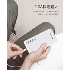 Awei Powerbank P28K 2.1A Fast Charge Dual-USB 10,000mAh (Black-White)