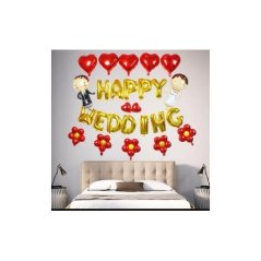 [IX] HAPPY WEDDING Letter Set Balloons Toys
