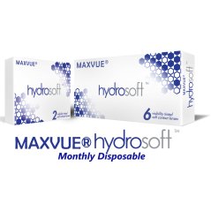 Gmonline31 Maxvue Hydrosoft 1 Month clear Contact lens 6pcs/box FREE 1 pair ( 6 +2Pcs)