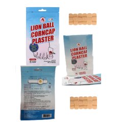 Lion Ball Corn Removal Plaster Cap Callus Warts 6's x 3 Pack