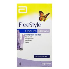 Abbott Freestyle Optium Blood ß-Ketone Test Strips 10s