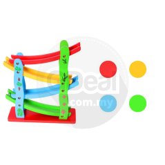 Gdeal Kids Fun Four Layer Glider Rail Speeding Car Wooden Toy Puzzle