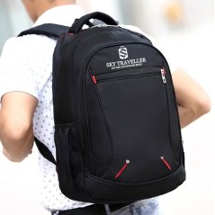 Sky Traveller SKY306 Travel Casual Laptop Bag Backpack (Black)