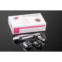Gdeal 3-In-1 Microneedle Derma Roller Kit Titanium Micro Needles (0.5-1.0-1.5mm)