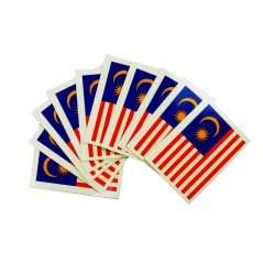 Gdeal 10pcs Waterproof Flag Of Malaysia Facial Tattoo Temporary Tattoo Body Art Flash Tattoo Stickers Water Transfer Removable Tattoo Sticker Colorful