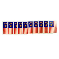 Gdeal 10pcs Waterproof Flag Of Malaysia Facial Tattoo Temporary Tattoo Body Art Flash Tattoo Stickers Water Transfer Removable Tattoo Sticker Colorful
