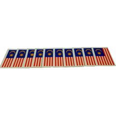 Gdeal 10pcs Waterproof Flag Of Malaysia Facial Tattoo Temporary Tattoo Body Art Flash Tattoo Stickers Water Transfer Removable Tattoo Sticker Colorful