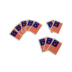 Gdeal 10pcs Waterproof Flag Of Malaysia Facial Tattoo Temporary Tattoo Body Art Flash Tattoo Stickers Water Transfer Removable Tattoo Sticker Colorful