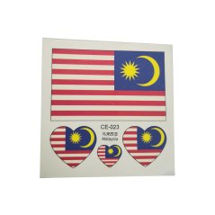 Gdeal 10pcs Waterproof Flag Of Malaysia Facial Tattoo Temporary Tattoo Body Art Flash Tattoo Stickers Water Transfer Removable Tattoo Sticker Colorful