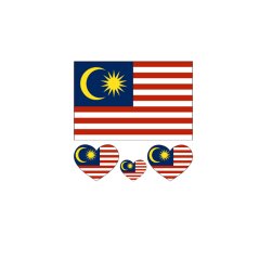 Gdeal 10pcs Waterproof Flag Of Malaysia Facial Tattoo Temporary Tattoo Body Art Flash Tattoo Stickers Water Transfer Removable Tattoo Sticker Colorful