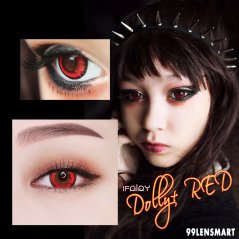 Dolly Crazy lens Circle Lens 16.2mm 0.00 (Red)