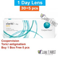 Coopervision Clariti 1day Toric 30pcs Free 5pcs , Daily Clear Contact lens