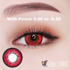 Dolly Crazy lens Circle Lens 16.2mm 0.00 (Red)