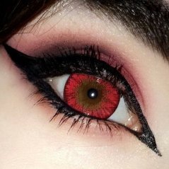Gmonline31 Poppy Red+ Red Circle Lens, Crazy Color lens