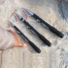 Gdeal Outdoor Carbon Fiber Portable Ultralight Travel Telescopic Fishing Rod