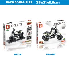 Sembo Block 701120 Corvette Rambo 300 Small Motorcycle Building Bricks