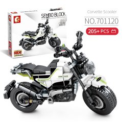 Sembo Block 701120 Corvette Rambo 300 Small Motorcycle Building Bricks