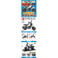 Sembo Block 701120 Corvette Rambo 300 Small Motorcycle Building Bricks