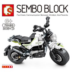 Sembo Block 701120 Corvette Rambo 300 Small Motorcycle Building Bricks