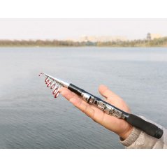 Gdeal Outdoor Carbon Fiber Portable Ultralight Travel Telescopic Fishing Rod