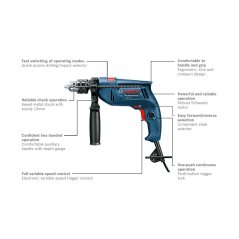 BOSCH Professional Impact Drill GSB 550W (1A1 5L1)