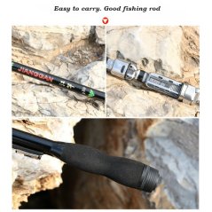 Gdeal Outdoor Carbon Fiber Portable Ultralight Travel Telescopic Fishing Rod