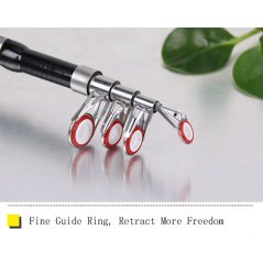 Gdeal Outdoor Carbon Fiber Portable Ultralight Travel Telescopic Fishing Rod