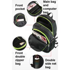 Gdeal Travel Leisure Laptop Bag Waterproof Nylon Outdoor Backpack Unisex Bag (3 Colors)