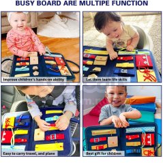 Gdeal Toddler Felt Busy Board Learn to Dress Early Childhood Education Practice Board Gift