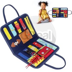 Gdeal Toddler Felt Busy Board Learn to Dress Early Childhood Education Practice Board Gift