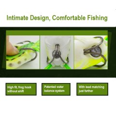 4cm/12g 5pcs Fishing Lures Bass Soft Frog Crankbaits Top Water Fish Tackle Hook