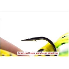 4cm/12g 5pcs Fishing Lures Bass Soft Frog Crankbaits Top Water Fish Tackle Hook