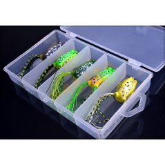 4cm/12g 5pcs Fishing Lures Bass Soft Frog Crankbaits Top Water Fish Tackle Hook