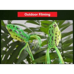 4cm/12g 5pcs Fishing Lures Bass Soft Frog Crankbaits Top Water Fish Tackle Hook