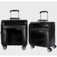 SKY TRAVELLER SKY303 Leather Trolley Case Business Bag Luggage 16Inch
