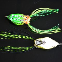 4cm/12g 5pcs Fishing Lures Bass Soft Frog Crankbaits Top Water Fish Tackle Hook