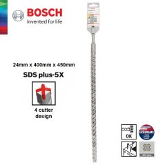 Bosch SDS-Plus 5X Hammer Drill Bit (24mm x 400mm x 450mm) - 2608836648
