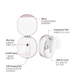 Mini Nano Mist Spray Hydrating Device Face Beauty Make Up Mirror