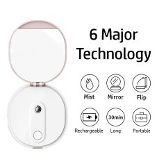 Mini Nano Mist Spray Hydrating Device Face Beauty Make Up Mirror