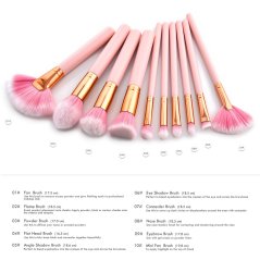 Gdeal 10pcs High Quality Professional Makeup Brush Beauty Tools Set Pink (CM-2888)