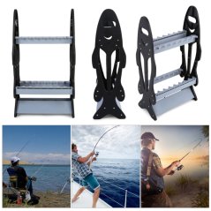 Gdeal Easy Take Fishing Rod Rack Pole Holder Stand Organizer Rack