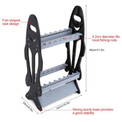 Gdeal Easy Take Fishing Rod Rack Pole Holder Stand Organizer Rack