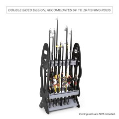 Gdeal Easy Take Fishing Rod Rack Pole Holder Stand Organizer Rack