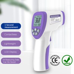 Contactless Forehead Body Temperature Infrared Thermometer with LCD Display
