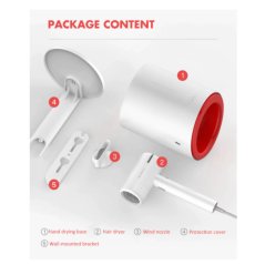 Xiaomi Mijia Deerma 1800w Hair Dryer Anion Machine Dem-Gs100 (White)